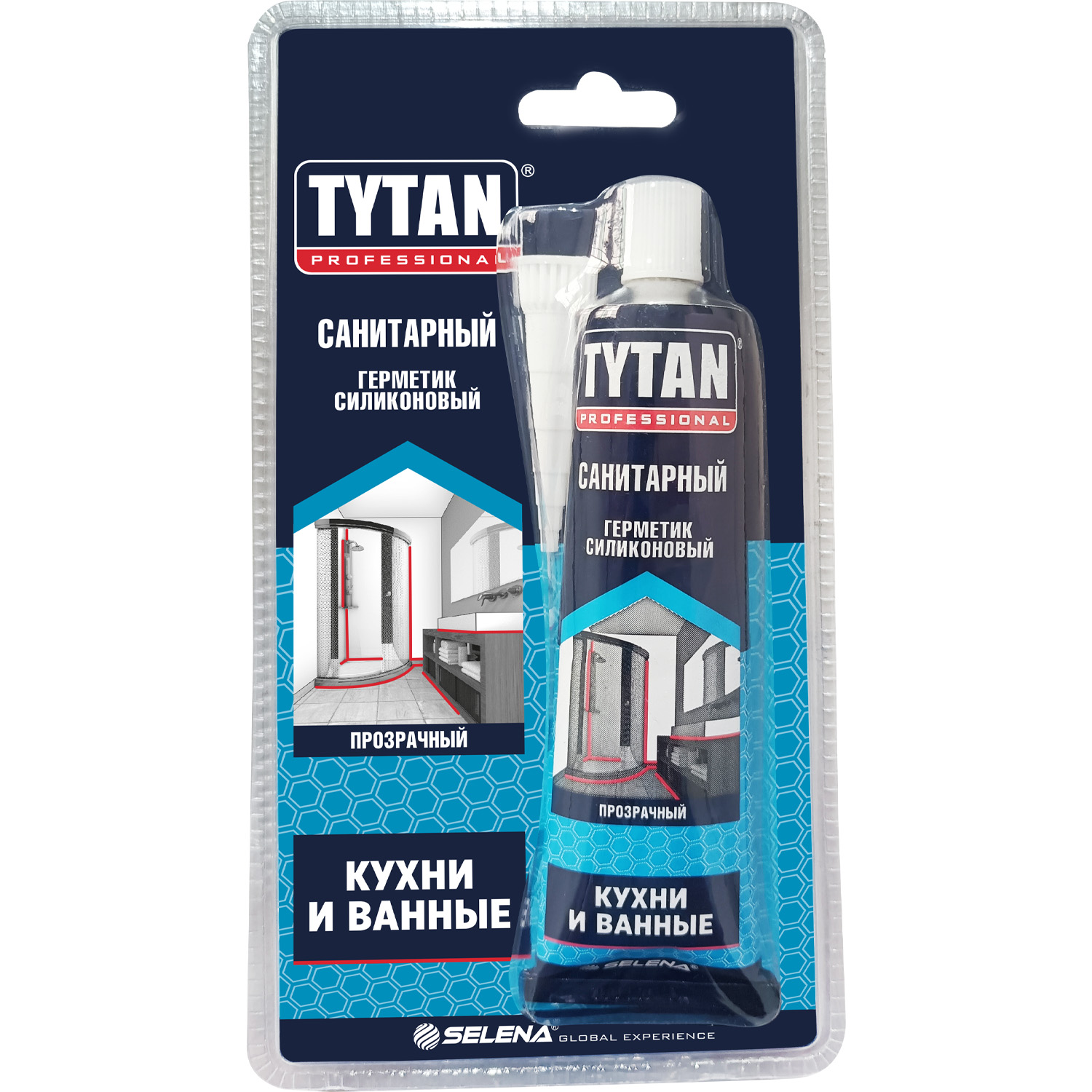 Герметик силиконовый санитарный Tytan Professional прозрачный 85 мл