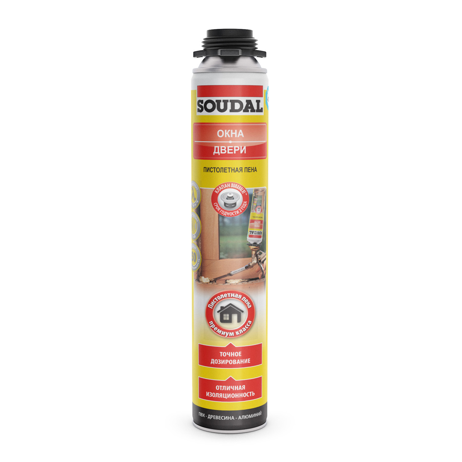 Пена професcиональная Soudal Окна-Двери 750 мл