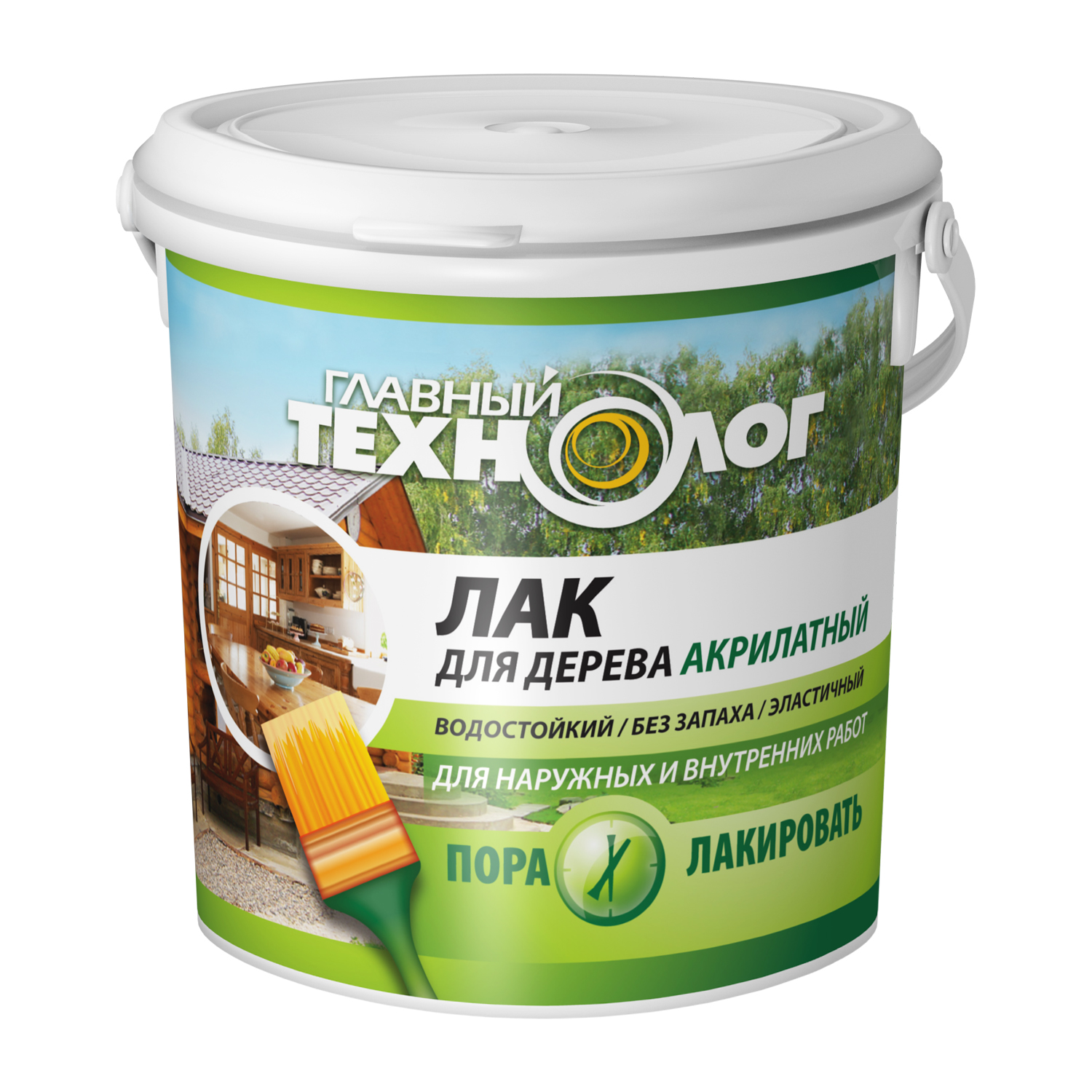Лак для дерева акрилатный Главный Технолог клен 1 кг.
