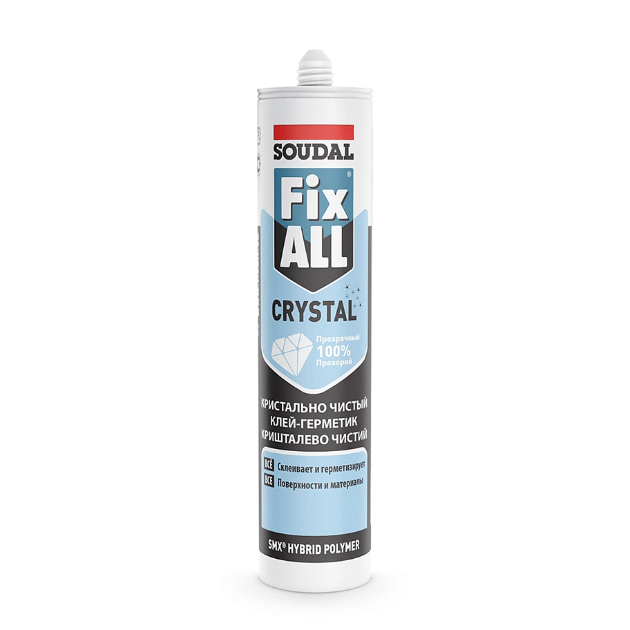 Клей-герметик универсальный Soudal Fix All Crystal прозрачный 290 мл