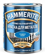 Краска для металлических поверхностей алкидная Hammerite гладкая синяя 0,75 л