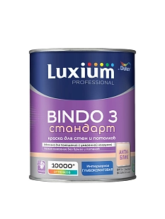 Краска для стен и потолков Luxium Professional Bindo 3 глубокоматовая база BW 1 л
