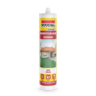 Герметик силиконовый универсальный Soudal бесцветный 280 мл