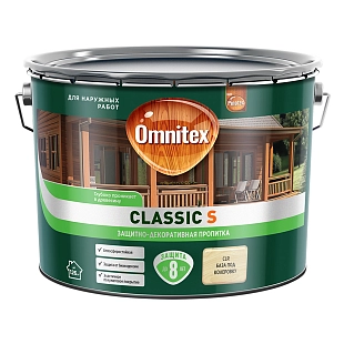 Защитно-декоративная пропитка Omnitex Classic S CLR 9л