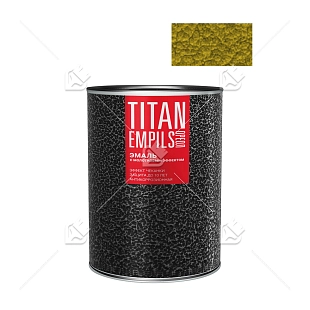 Эмаль для металлических поверхностей Ореол Titan молотковая глянцевая золотистая 2,5 кг