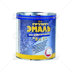 Грунт-эмаль на ржавчину 3 в 1 Новбытхим красно-коричневая 1 л.