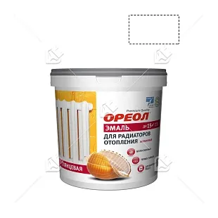 Ореол Эмаль для радиаторов отопления термостойкая акриловая матовая белая 0,8 кг