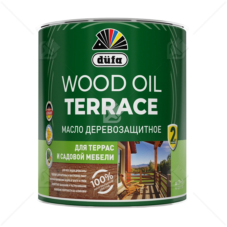 Масло деревозащитное для террас и садовой мебели Dufa Wood Oil Terrace серый 0,9л