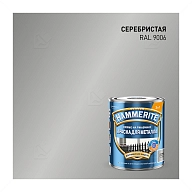 Краска для металлических поверхностей алкидная Hammerite гладкая RAL 9006 серебристая 0,25 л.